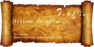 Tillner Ádám névjegykártya
